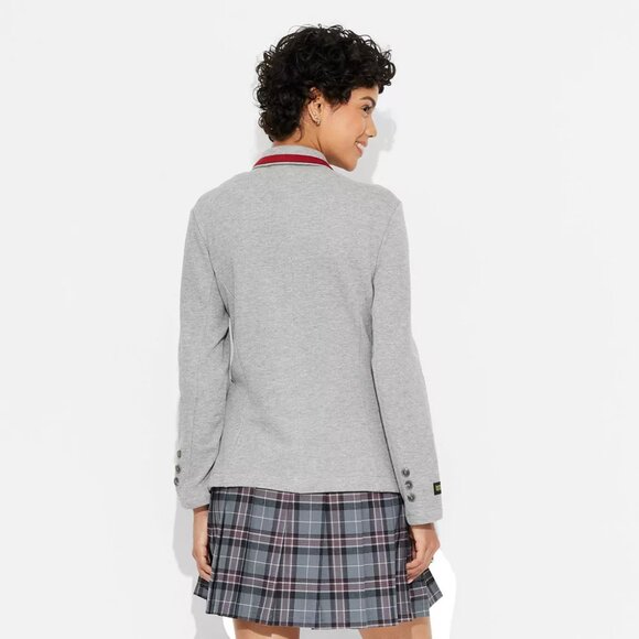 NEW Women's Target Exclusive Beetlejuice Astrid Graphic Blazer - Heather Gray M - Picture 2 of 10